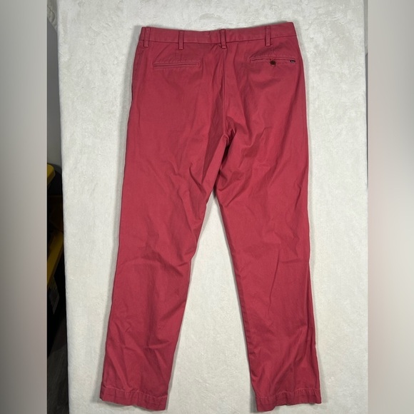Polo Ralph Lauren 36W 34L Suffield Pant Red Classic Flat Front Chino Pants EUC - Picture 7 of 8